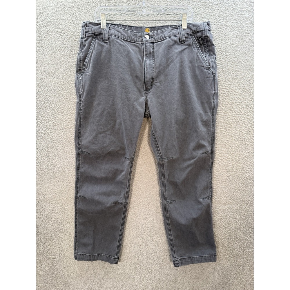 Carhartt Pants Mens 40x30 Gray Canvas Straight Fit Workwear Barn Chore Grunge